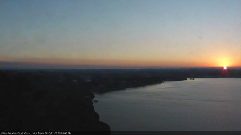 Lake Travis webcam, November 29, 2018 4:30 PM CT