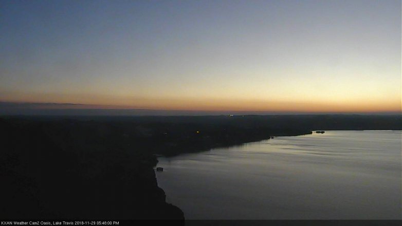 Lake Travis webcam, November 29, 2018 4:50 PM CT