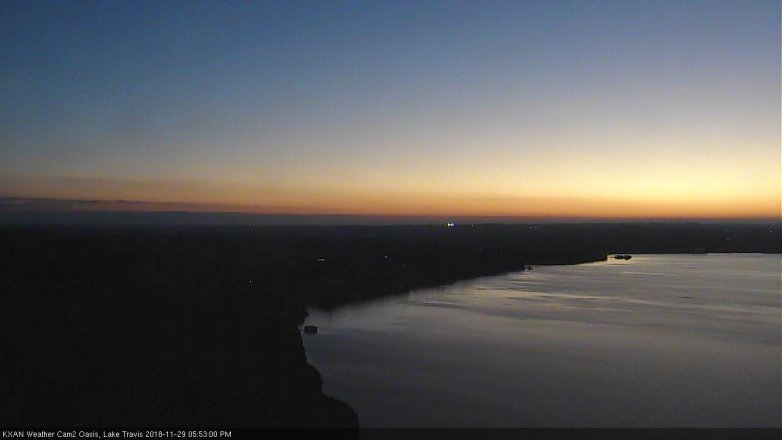 Lake Travis webcam, November 29, 2018 4:55 PM CT