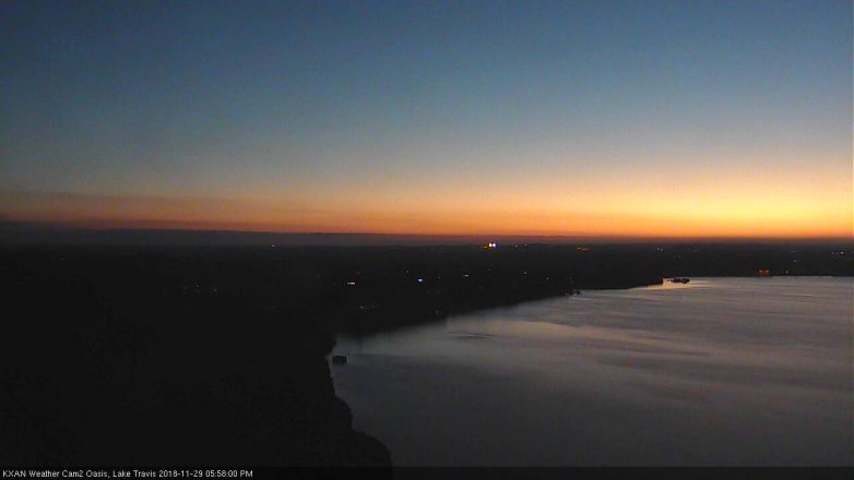 Lake Travis webcam, November 29, 2018 5:00 PM CT