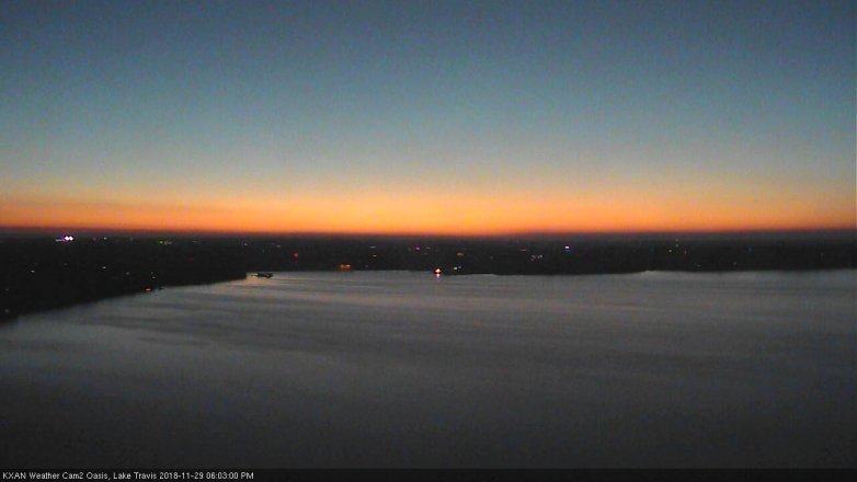 Lake Travis webcam, November 29, 2018 5:05 PM CT