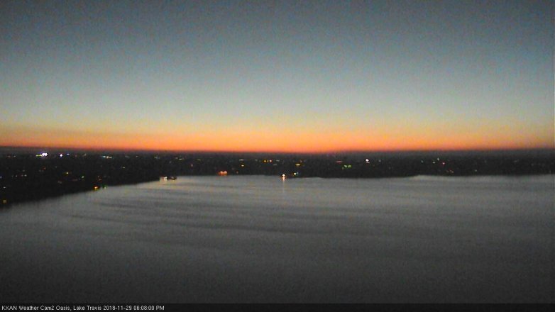 Lake Travis webcam, November 29, 2018 5:10 PM CT