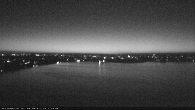 Lake Travis webcam, November 29, 2018 5:25 PM CT