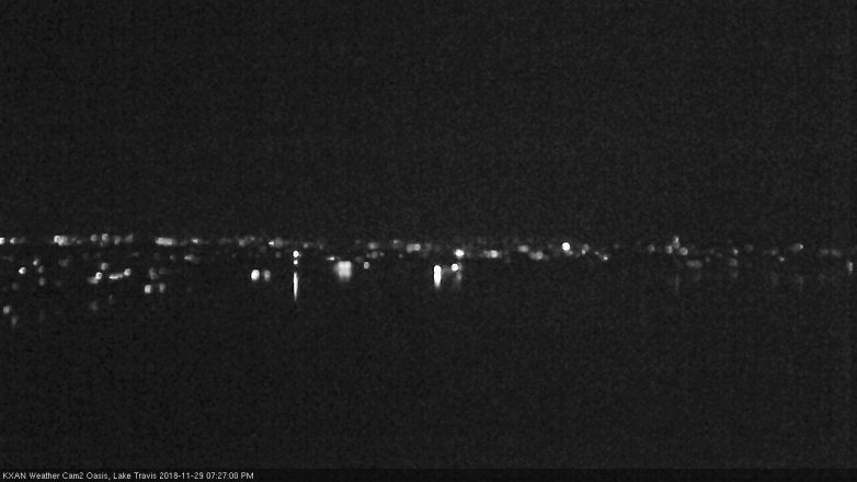 Lake Travis webcam, November 29, 2018 6:30 PM CT