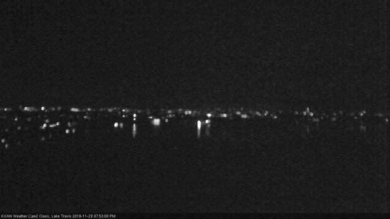 Lake Travis webcam, November 29, 2018 6:55 PM CT