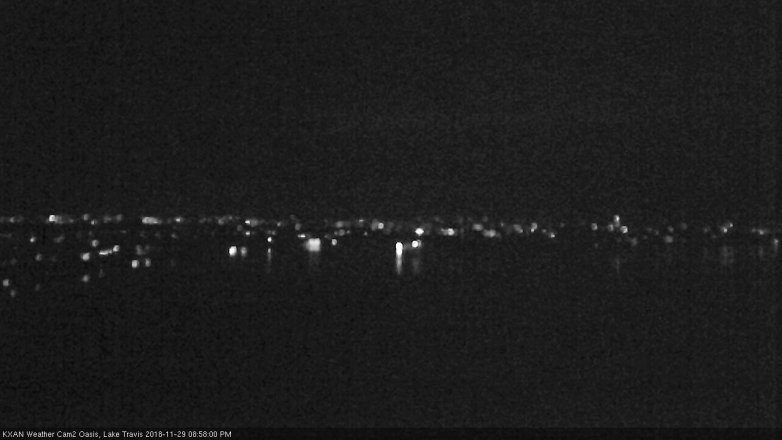 Lake Travis webcam, November 29, 2018 8:00 PM CT