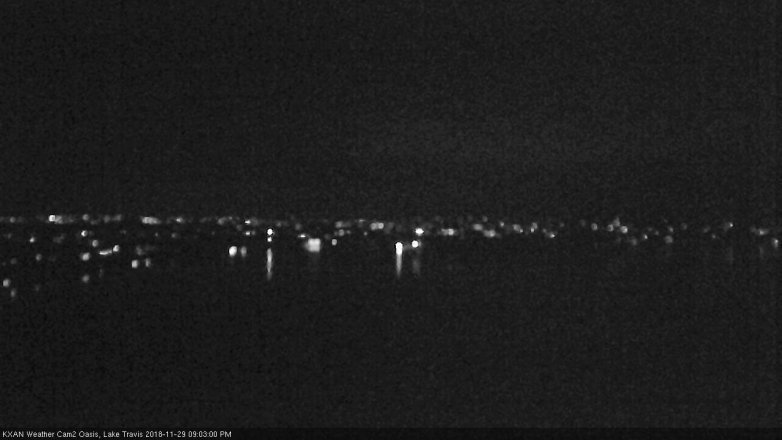 Lake Travis webcam, November 29, 2018 8:05 PM CT