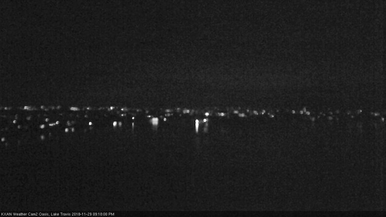 Lake Travis webcam, November 29, 2018 8:20 PM CT