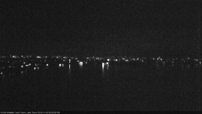 Lake Travis webcam, November 29, 2018 8:30 PM CT