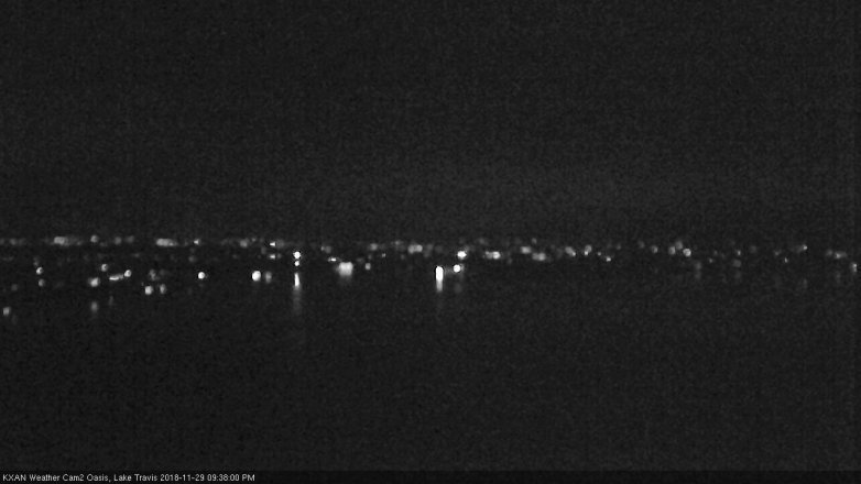 Lake Travis webcam, November 29, 2018 8:40 PM CT
