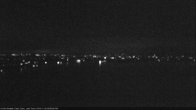 Lake Travis webcam, November 29, 2018 9:00 PM CT