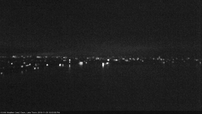 Lake Travis webcam, November 29, 2018 9:05 PM CT