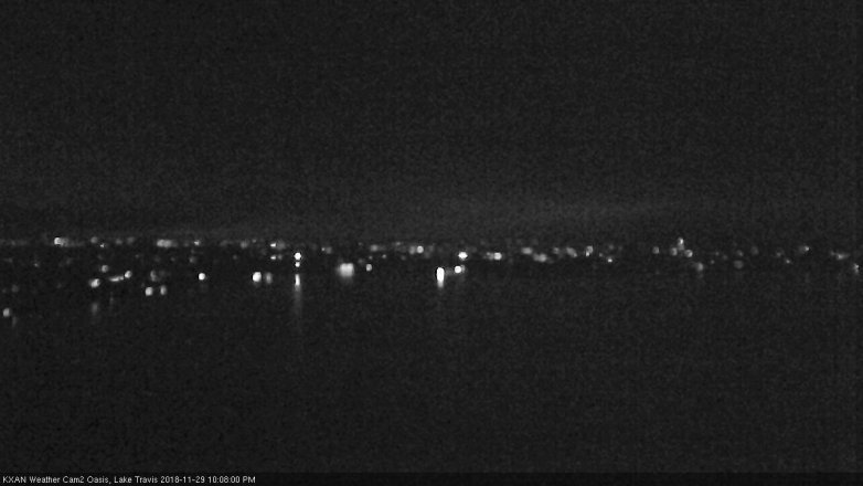 Lake Travis webcam, November 29, 2018 9:10 PM CT