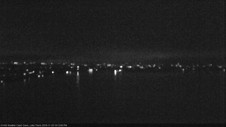 Lake Travis webcam, November 29, 2018 9:15 PM CT