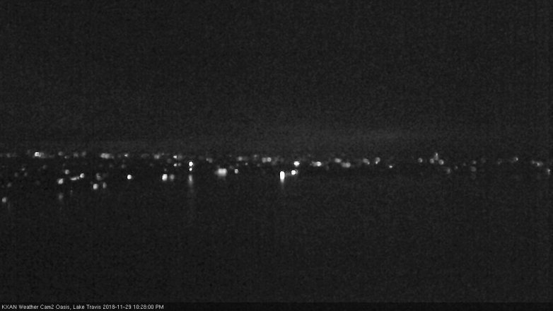 Lake Travis webcam, November 29, 2018 9:30 PM CT