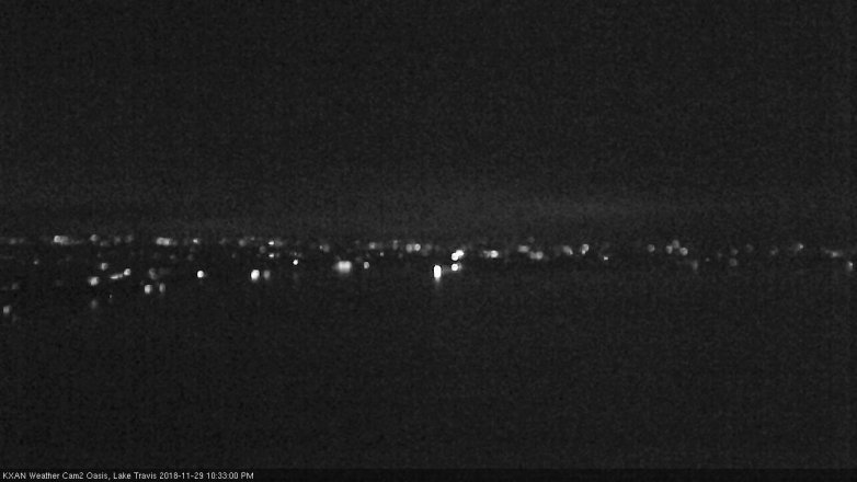 Lake Travis webcam, November 29, 2018 9:35 PM CT