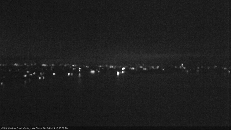 Lake Travis webcam, November 29, 2018 9:40 PM CT