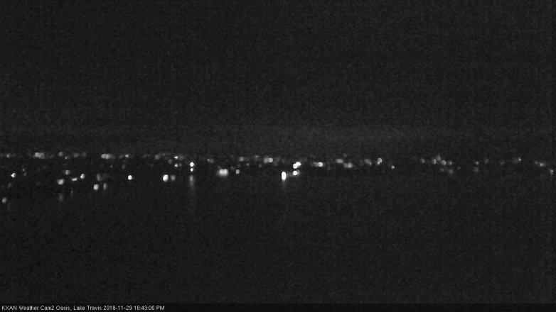 Lake Travis webcam, November 29, 2018 9:45 PM CT