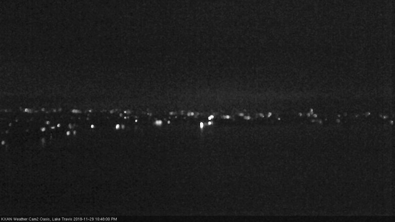Lake Travis webcam, November 29, 2018 9:50 PM CT
