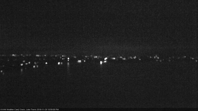 Lake Travis webcam, November 29, 2018 10:00 PM CT