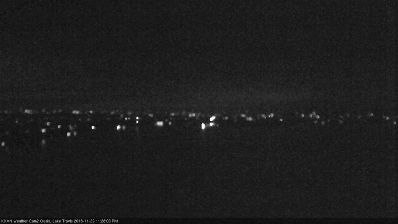 Lake Travis webcam, November 29, 2018 10:30 PM CT