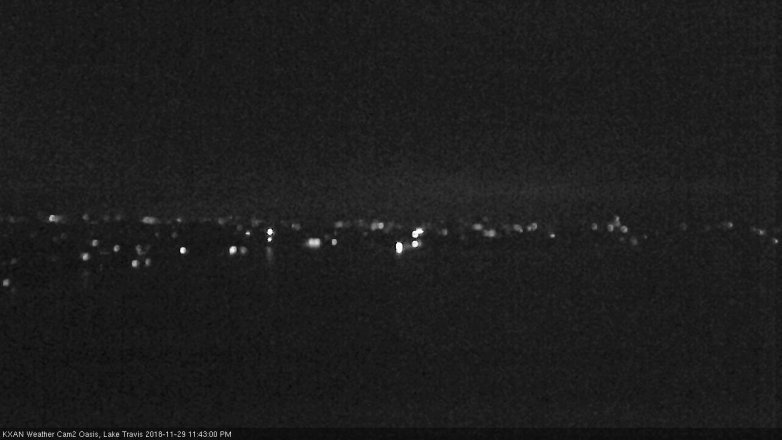 Lake Travis webcam, November 29, 2018 10:45 PM CT