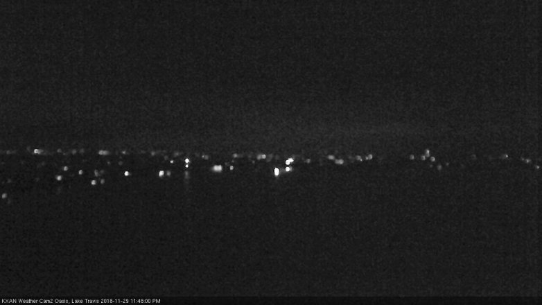 Lake Travis webcam, November 29, 2018 10:50 PM CT