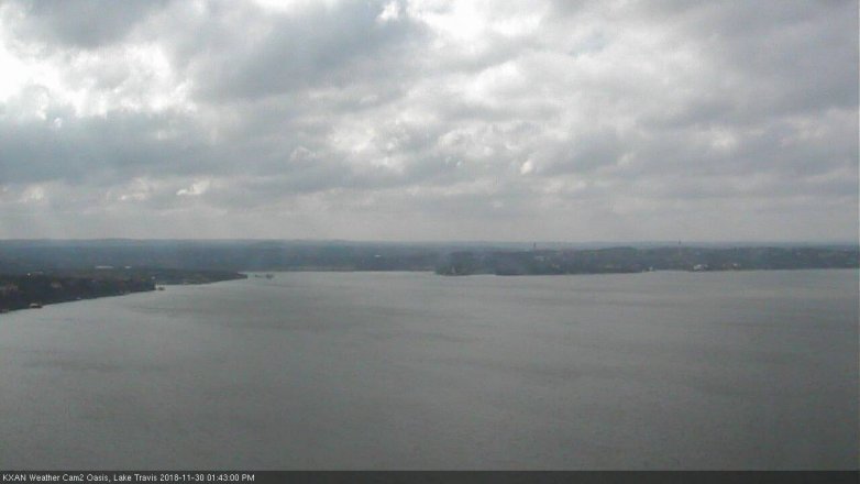 Lake Travis webcam, November 30, 2018 12:45 PM CT