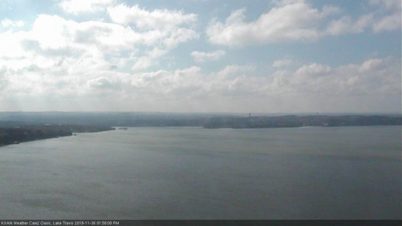 Lake Travis webcam, November 30, 2018 1:00 PM CT