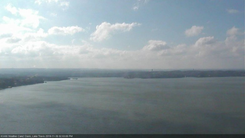 Lake Travis webcam, November 30, 2018 1:05 PM CT