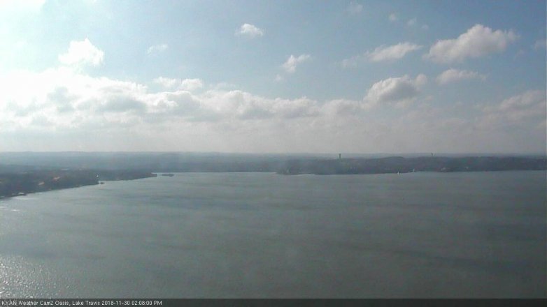 Lake Travis webcam, November 30, 2018 1:10 PM CT