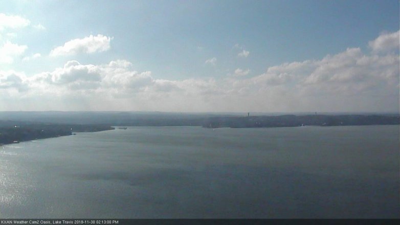 Lake Travis webcam, November 30, 2018 1:15 PM CT