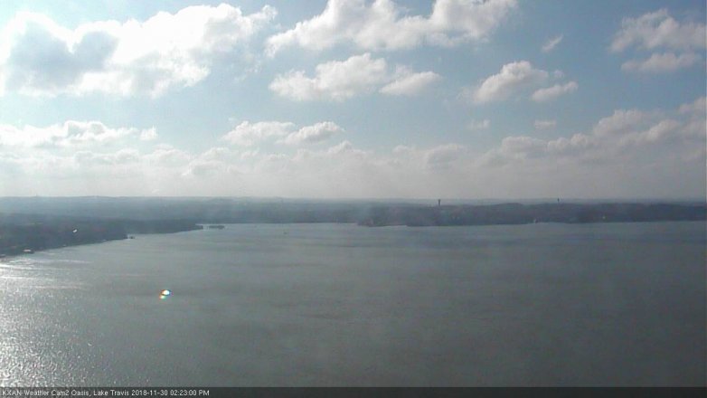 Lake Travis webcam, November 30, 2018 1:25 PM CT