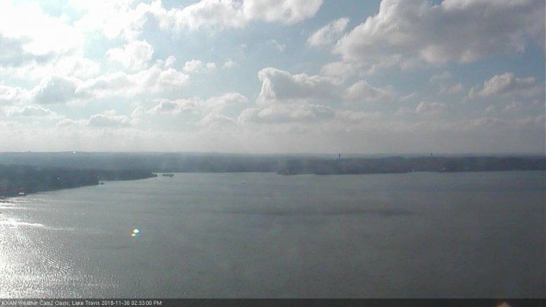 Lake Travis webcam, November 30, 2018 1:35 PM CT