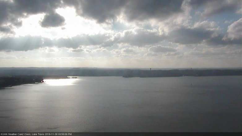 Lake Travis webcam, November 30, 2018 3:00 PM CT