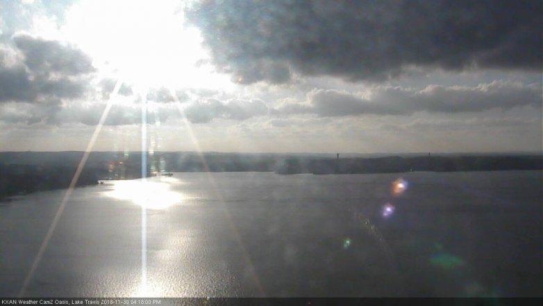 Lake Travis webcam, November 30, 2018 3:20 PM CT
