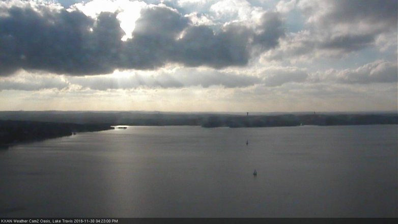 Lake Travis webcam, November 30, 2018 3:25 PM CT