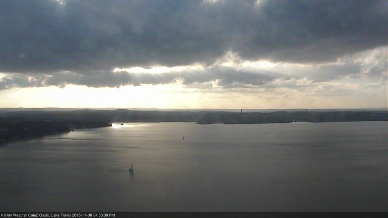 Lake Travis webcam, November 30, 2018 3:35 PM CT