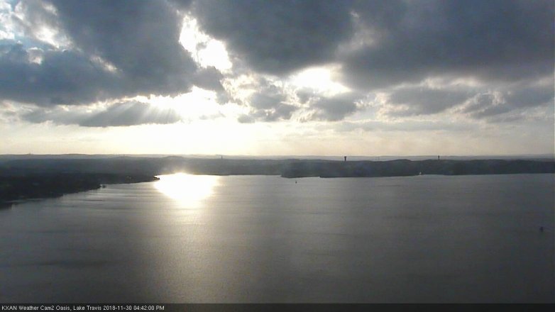 Lake Travis webcam, November 30, 2018 3:45 PM CT