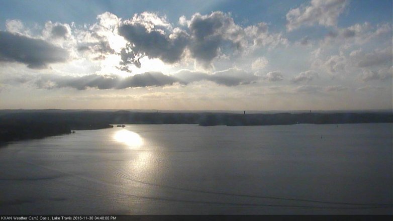 Lake Travis webcam, November 30, 2018 3:50 PM CT