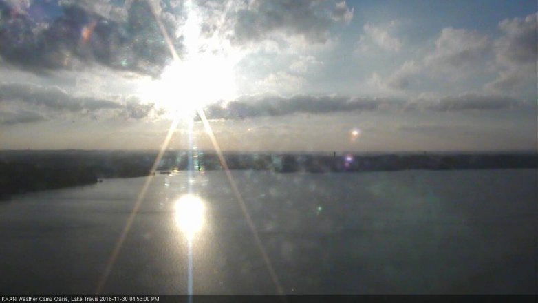 Lake Travis webcam, November 30, 2018 3:55 PM CT