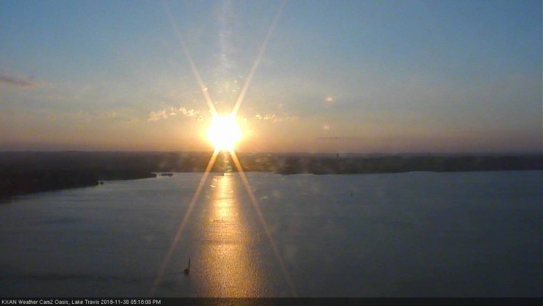 Lake Travis webcam, November 30, 2018 4:20 PM CT
