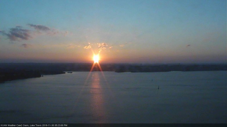 Lake Travis webcam, November 30, 2018 4:25 PM CT