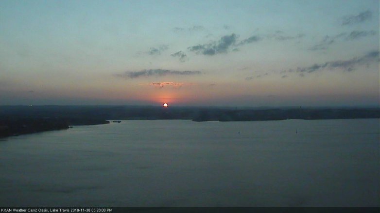 Lake Travis webcam, November 30, 2018 4:30 PM CT