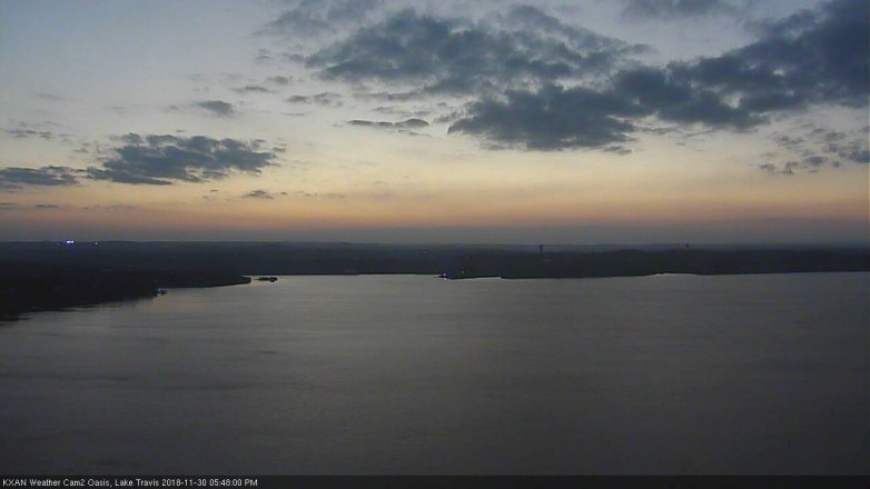 Lake Travis webcam, November 30, 2018 4:50 PM CT