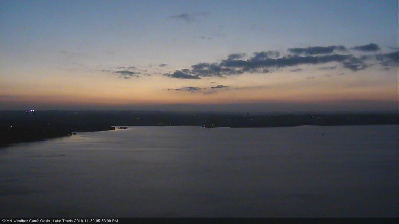 Lake Travis webcam, November 30, 2018 4:55 PM CT