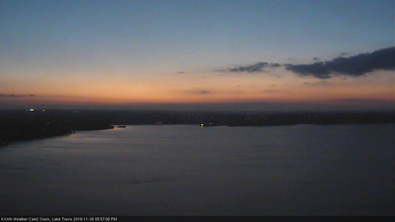 Lake Travis webcam, November 30, 2018 5:00 PM CT
