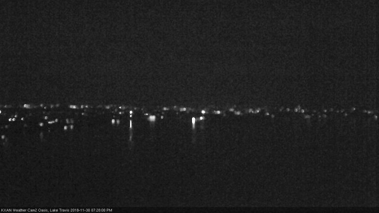 Lake Travis webcam, November 30, 2018 6:30 PM CT