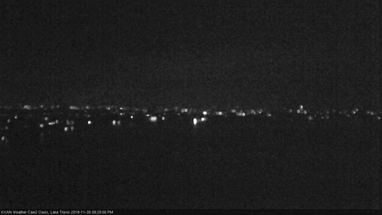 Lake Travis webcam, November 30, 2018 7:30 PM CT