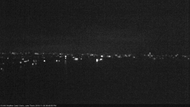 Lake Travis webcam, November 30, 2018 7:50 PM CT